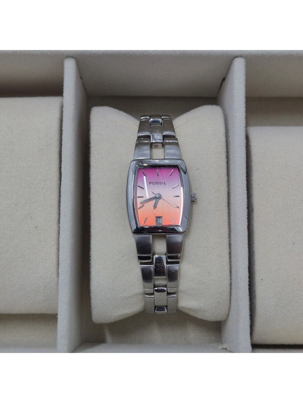 Fossil F2 ES-1056 Ladies Ombre Pink to Orange Dial Watch